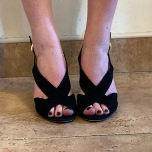 Michael Kors black “velvet” heels. Size 8.5